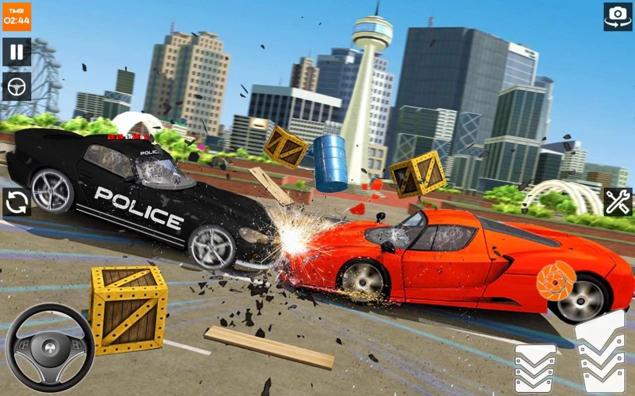 警车车祸模拟器(Police Car Crash Cops chase games)
