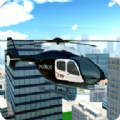 警方直升机城市飞行(Police Helicopter City Flying)