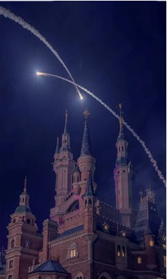 迪士尼城堡背景图夜晚壁纸