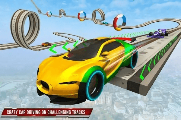 电动汽车特技游戏(electric car ramp stunt 2021)