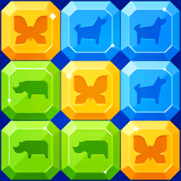 流行动物砖块(match the animals)